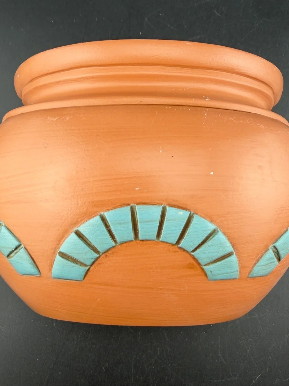 2 Vintage Burwood MCM Southwest Wall Pockets Pots Decor #3251 USA Made 6”x4”